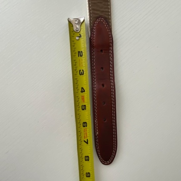 YRI Leather Canvas Dual Brown Color Golf Belt Size 34/85 - Picture 9 of 11